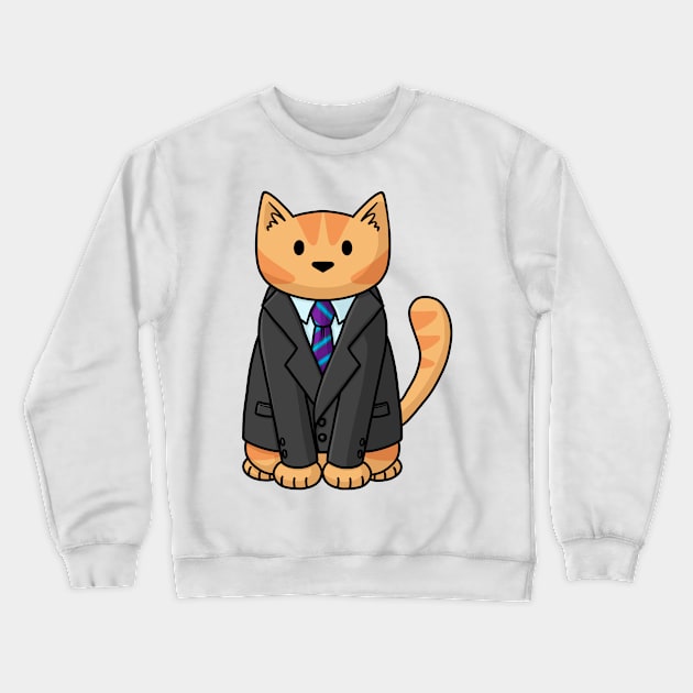 Business Cat Crewneck Sweatshirt by Doodlecats 